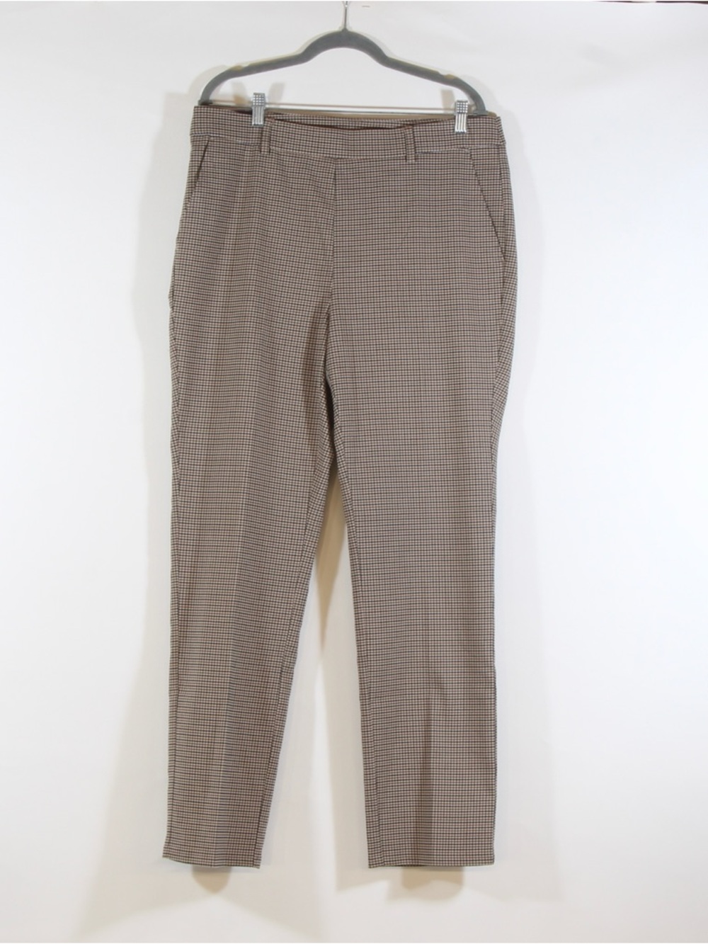 Rafaella Women's Millenium Brown Black Stamford Check High Pull On Safari Pant